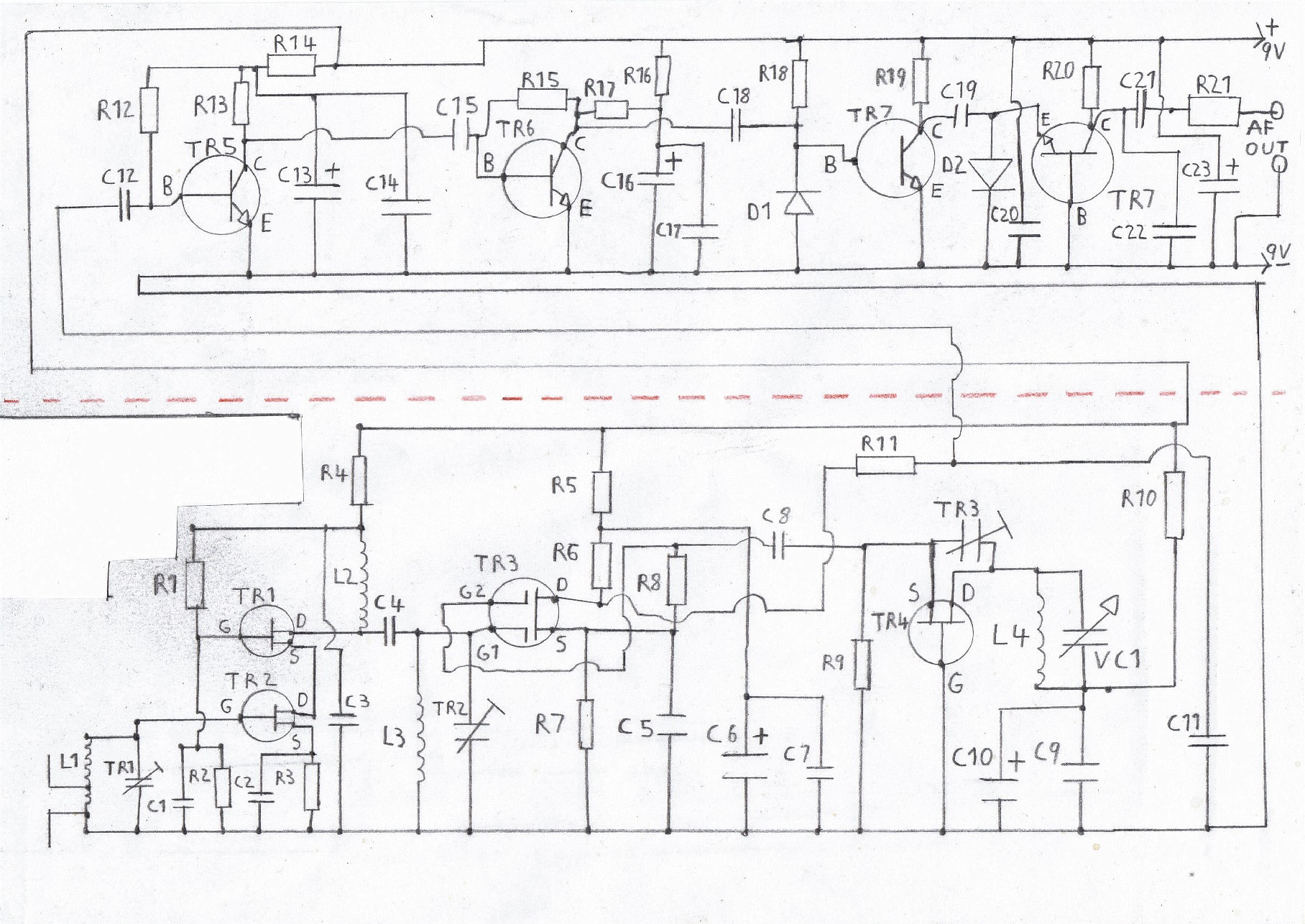 one transistor fm radio receiver schematic